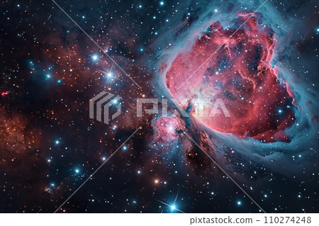 Creation of galaxies Interstellar clouds deep in the universe AI image 42 110274248