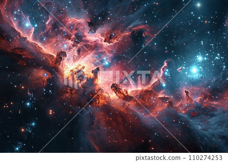 Creation of galaxies Interstellar clouds deep in the universe AI image 46 Creation of galaxies Interstellar clouds deep in the universe AI image 46 110274253