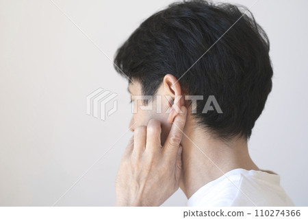 Male with poor hearing Sudden deafness Body parts 110274366