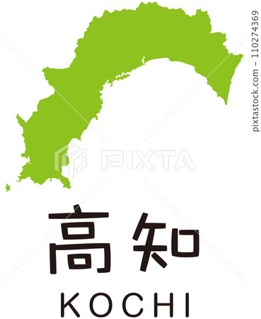 Kochi prefecture tourism map icon 110274369
