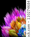 Abstract colorful irregular lines on black background 110274684