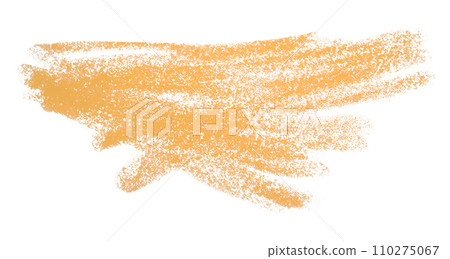Orange crayon scribbles isolated on white background. Orange crayon scribbles isolated on white background. 110275067