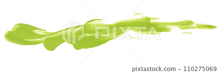 Green paintbrush isolated on white background. Deep lake color. Green paintbrush isolated on white background. Deep lake color. 110275069