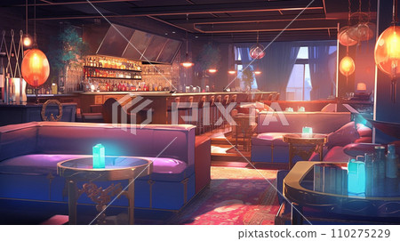 AI illustration, unmanned hotel lounge AI illustration, unmanned hotel lounge 110275229