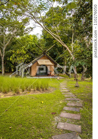 Tree House in Camping field in Khao Yai in Thailand 110276050