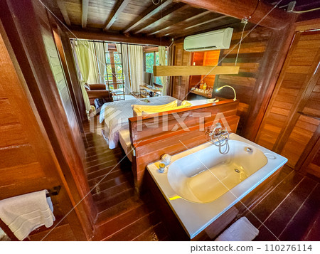 Tree House in Camping field in Khao Yai in Thailand Tree House in Camping field in Khao Yai in Thailand 110276114