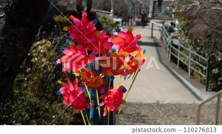 red pinwheel red pinwheel 110276813