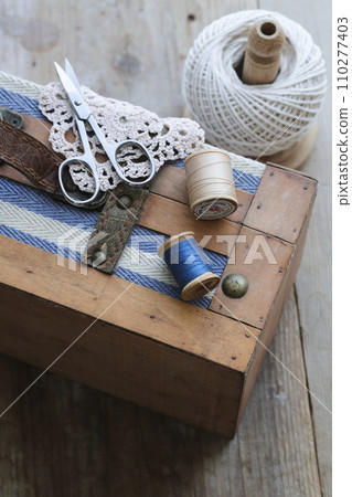 colorful thread spool 110277403