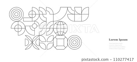 geometry abstract retro bauhaus background transparent 110277417
