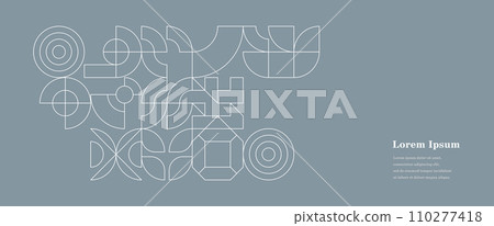 geometry abstract retro bauhaus background 110277418