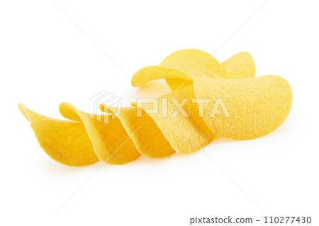 Potato chips isolated 110277430