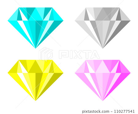 Illustration of expensive gemstones such as diamonds and rubies that shine and shine 110277541