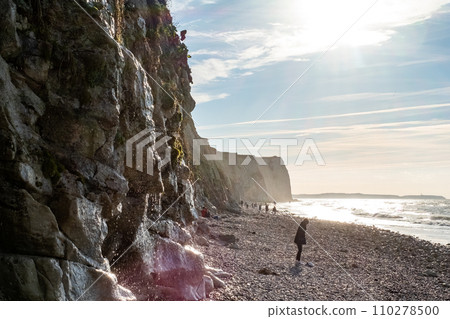 Cliffside Wanderlust on the beach 110278500