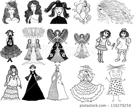 Set of different women illustrations Set of different women illustrations 110279258