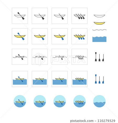 boat icon set boat icon set 110279329