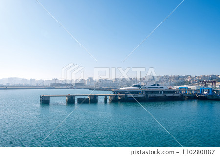 View of Tangier port in Morocco 110280087