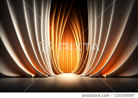 Abstract beautiful textured background with fabric folds. A beautiful scene for your beauty products 110280097