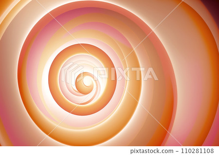 Colorful, smooth and delicious texture of pink and yellow cream with waves 110281108