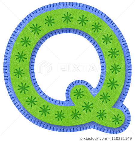 Fabric Alphabet Letter Q 110281149
