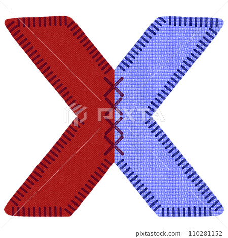Fabric Alphabet Letter X 110281152