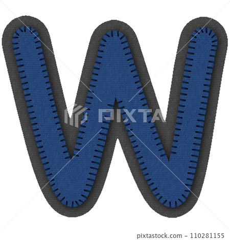Fabric Alphabet Letter W 110281155