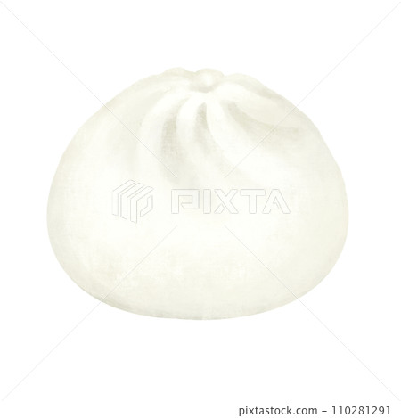 Meat bun illustration, Chinese steamed bun, dim sum 110281291