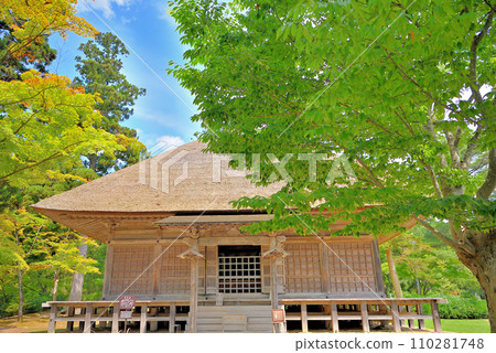 岩手縣平泉町為祈求仙台藩主伊達吉村軍功長久而重建的東北、平泉、毛越淨土庭園、淨行堂 (2) 110281748