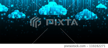 Modern cloud technology. Integrated digital web concept background 110282271