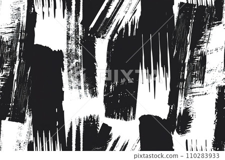 AI-generated content. Dynamic seamless pattern with black brushstrokes, creating striking abstract design that is perfect for modern art prints, edgy textile designs, impactful graphic visuals 110283933