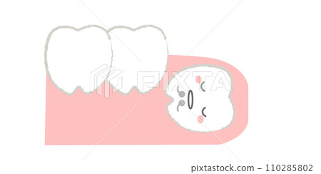 牙齒嵌入牙齦 智齒主線圖解 110285802