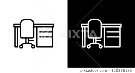 辦公桌圖示 辦公桌圖示 110286186