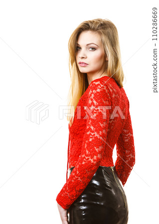 Seductive woman wearing sexy outfit Seductive woman wearing sexy outfit 110286669