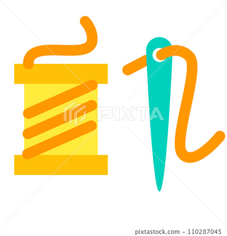 代表嗜好、針線活和縫紉的顏色風格圖標 110287045