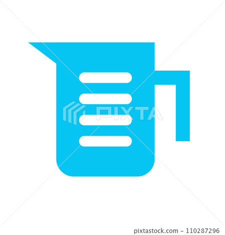 代表菜餚、量杯和容量的顏色樣式圖標 110287296