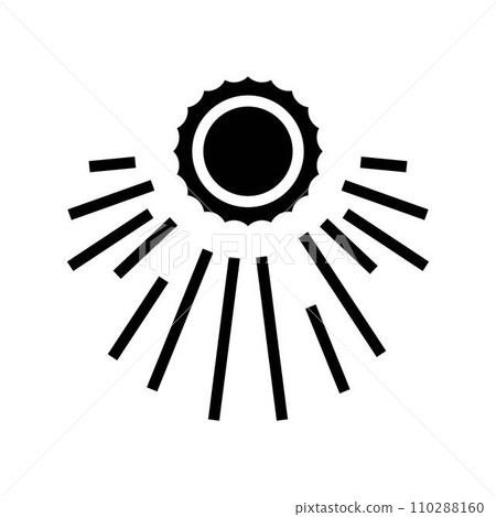 sun rays solar panel glyph icon vector illustration sun rays solar panel glyph icon vector illustration 110288160