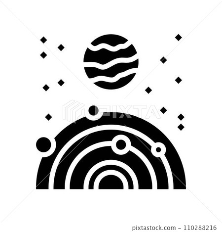 exoplanet space exploration glyph icon vector illustration exoplanet space exploration glyph icon vector illustration 110288216