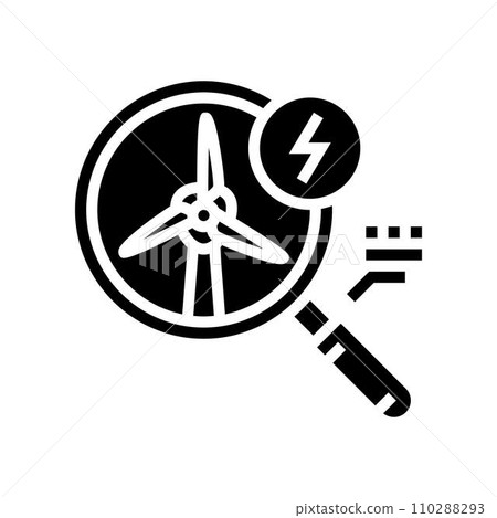 energy research wind turbine glyph icon vector illustration energy research wind turbine glyph icon vector illustration 110288293