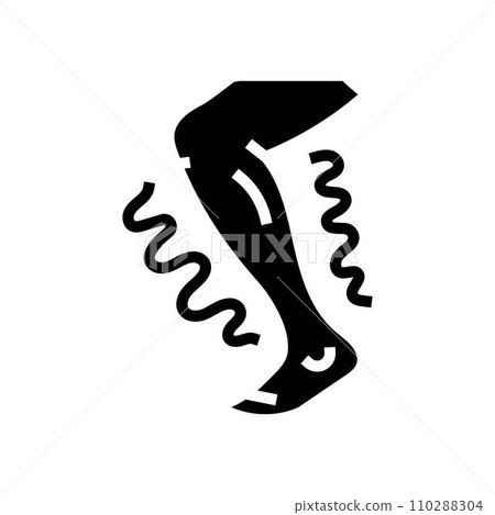 leg cramps osteoporosis symptom glyph icon vector illustration 110288304