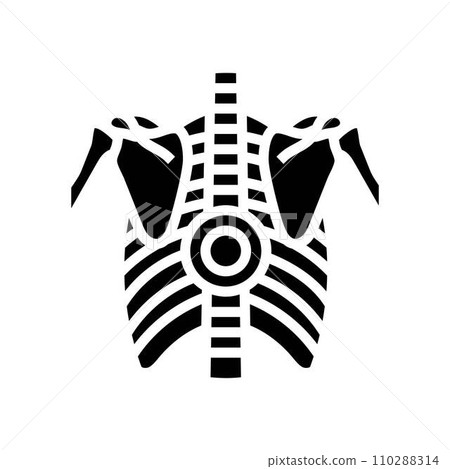 pain thoracic spine osteoporosis symptom glyph icon vector illustration 110288314