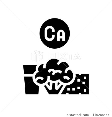 calcium rich food osteoporosis glyph icon vector illustration 110288333