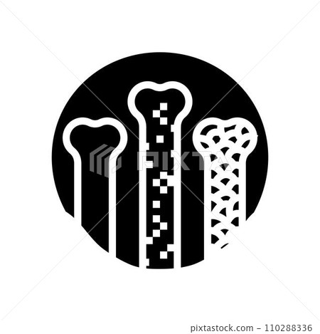 density bone osteoporosis glyph icon vector illustration 110288336
