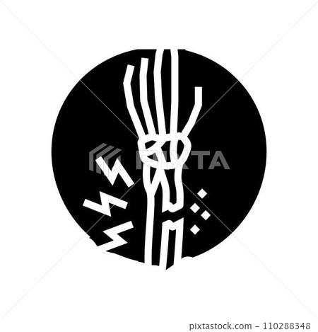 fracture forearm bones osteoporosis glyph icon vector illustration fracture forearm bones osteoporosis glyph icon vector illustration 110288348