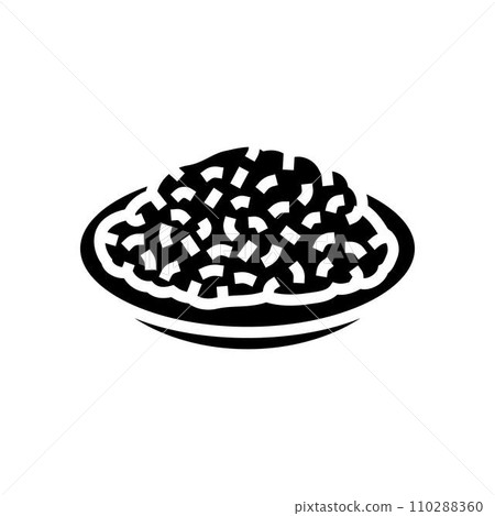 rice mexican cuisine glyph icon vector illustration rice mexican cuisine glyph icon vector illustration 110288360