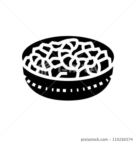 ceviche mexican cuisine glyph icon vector illustration 110288374