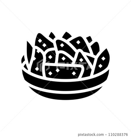 nachos mexican cuisine glyph icon vector illustration 110288376