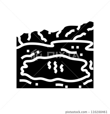 hot spring geothermal energy glyph icon vector illustration 110288461