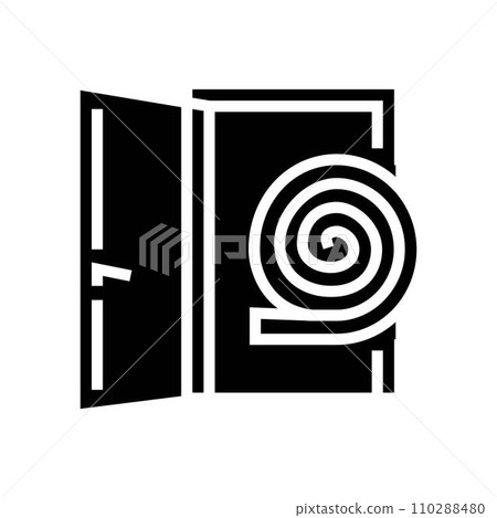 weather stripping energy conservation glyph icon vector illustration 110288480