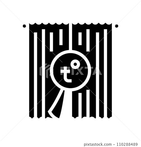 thermal curtains energy conservation glyph icon vector illustration 110288489