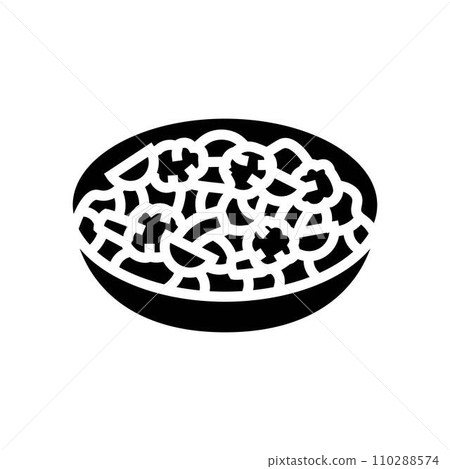 sweet and sour pork chinese cuisine glyph icon vector illustration sweet and sour pork chinese cuisine glyph icon vector illustration 110288574
