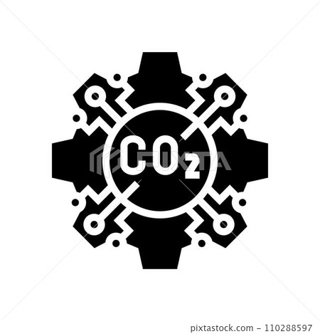 emission free technology carbon glyph icon vector illustration emission free technology carbon glyph icon vector illustration 110288597